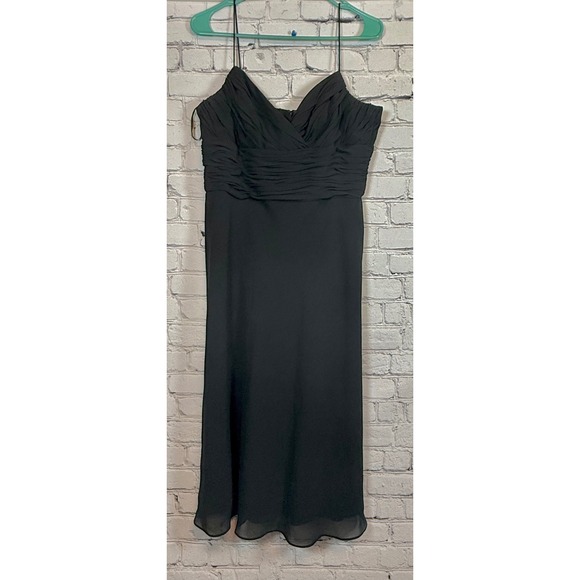 Jones Wear Dress Black‎ Formal Evening Party Ruched Straps Size 12 - Picture 1 of 3